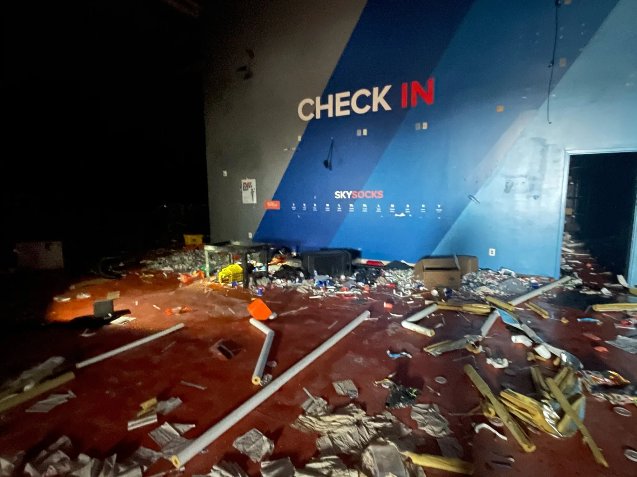 Broken down trampoline park